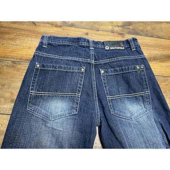 Vintage Y2K Boys South Pole Dark Wash Jeand Size 12 - Picture 6 of 10